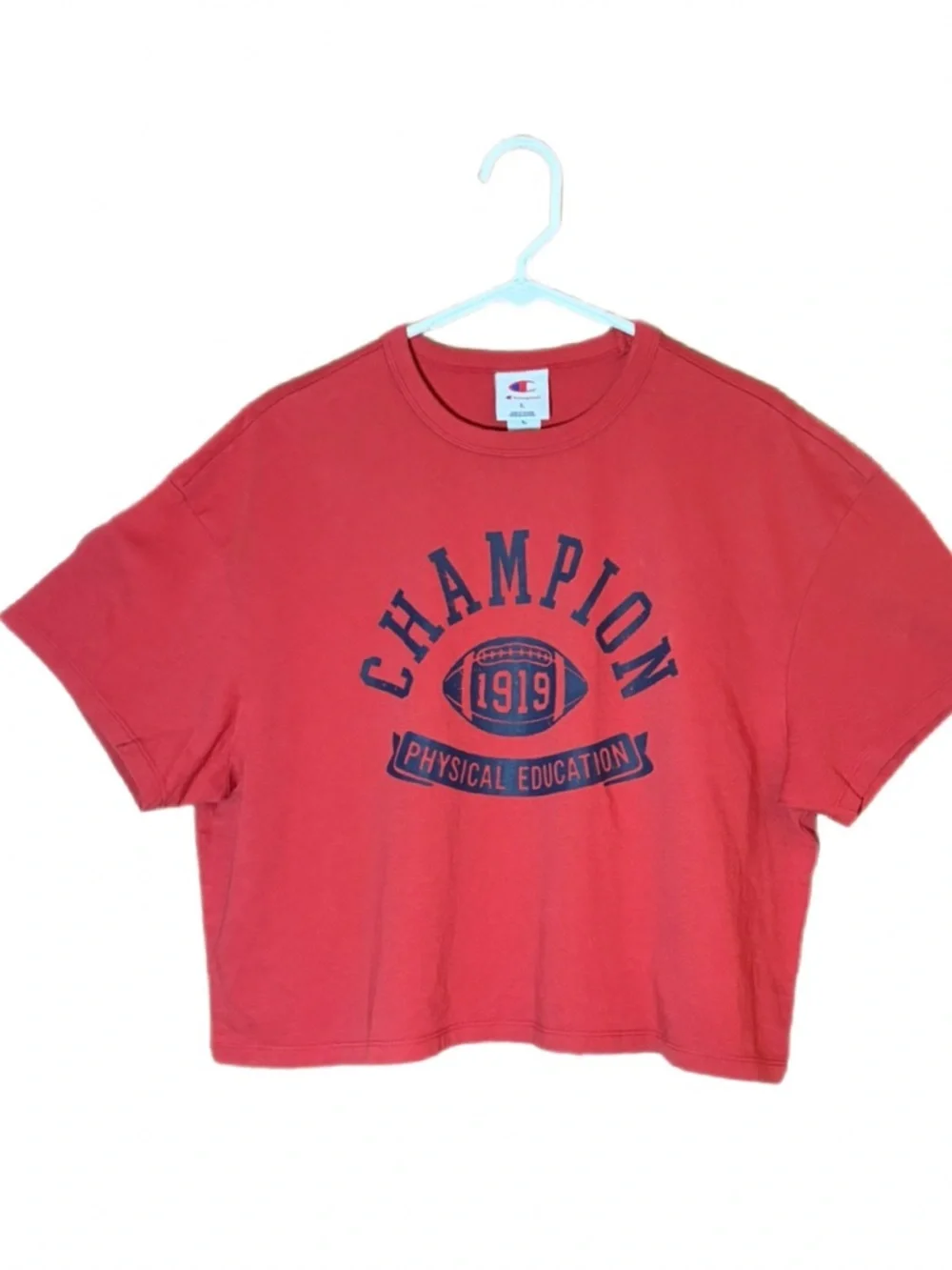 Champion Physical Education Graphic Tee Red Size L NWT